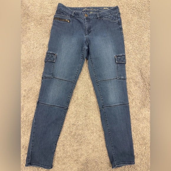 Eddie Bauer Denim Cargo Skinny Jeans | Women’s Size 8 - Picture 2 of 9